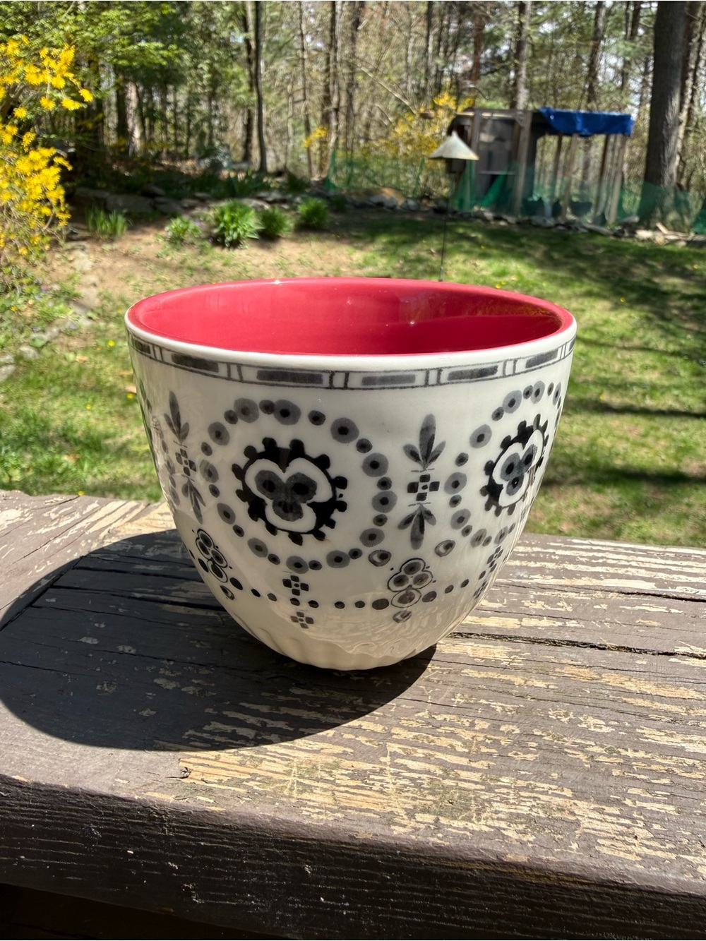 Anthropologie Lina Hand-Painted Stoneware Coffee Mugs- Set of 2 - Picture 6 of 13